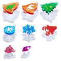 Diy Crystal Drops 9 Pieces Christmas Tree Snow Christmas Hat Pendant Pendant Silicone Mold Ornaments Cake Tool Handmade