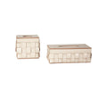 S-720 Household Tissue Storage Rack Custom Logo Cowhide Leather Tissue Box Imported Woven Style OEM Color Size Customizable