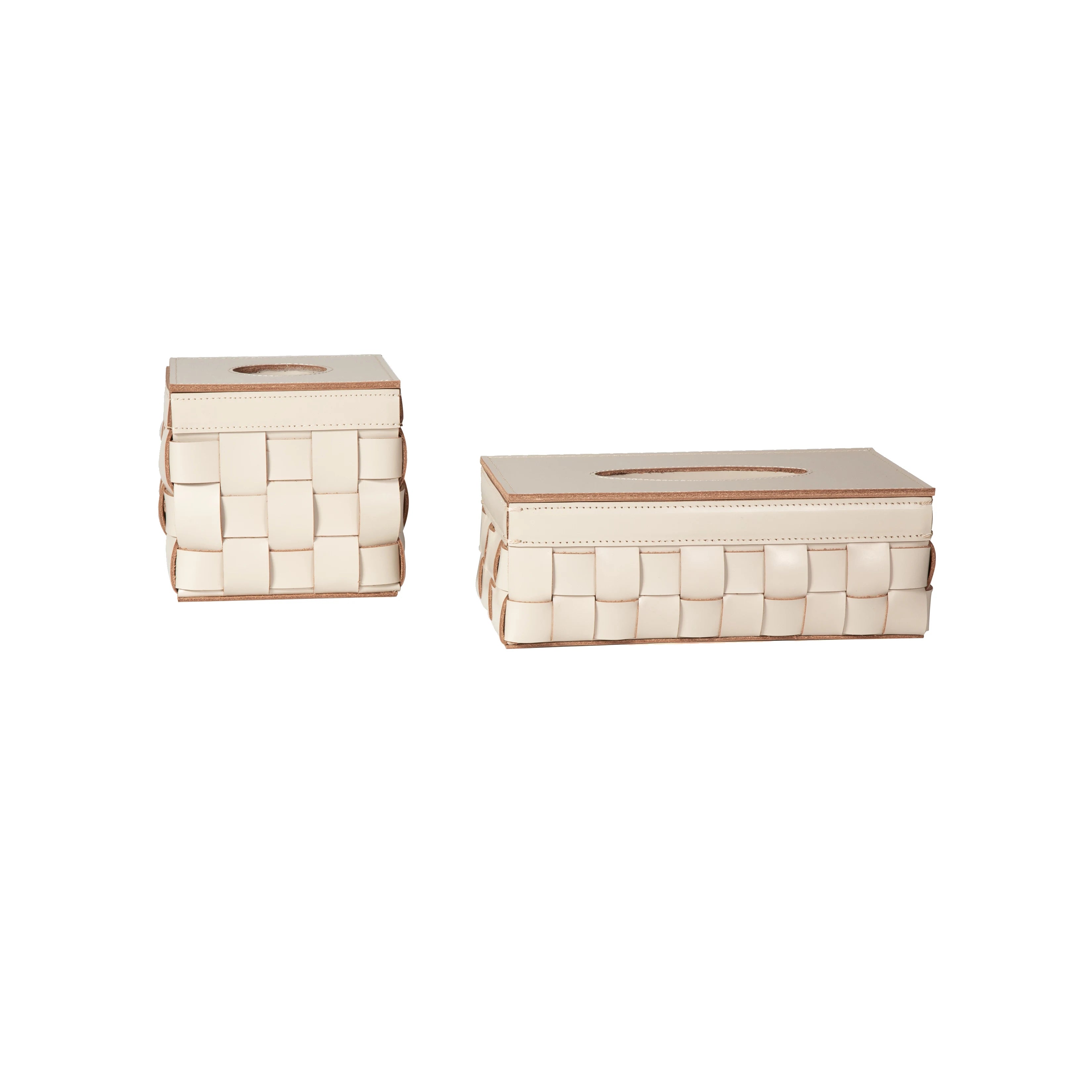 S-720 Household Tissue Storage Rack Custom Logo Cowhide Leather Tissue Box Imported Woven Style OEM Color Size Customizable