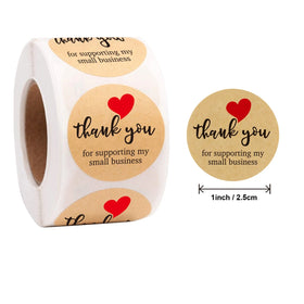 Creative Natural Kraft Handmade Labels for Wedding Party Thank You Printed Round Sticker
