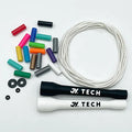 JY Popular Custom Segmented Kids Colorful  Adjustable Jumping Rope Plastic Beaded Skipping Jump Rope for Fitness