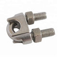 Baot DIN741 1/4 Inch M6 Zinc Finish Stainless Steel 304 U-Shaped Electric Cable Connector Clamp Wire Rope Clip