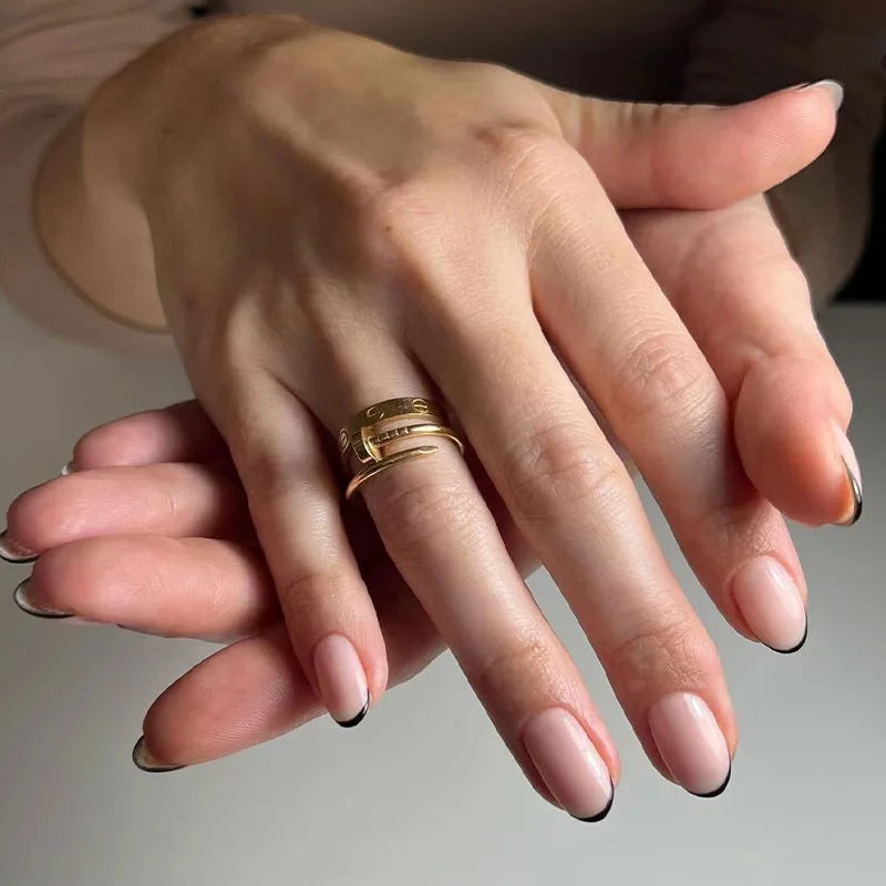 Full Cover Press on Nails Abs Medium Stiletto Artificial Fingernails Full Cover False Nails Designer Fake Gel Nail Tips Supplies