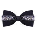 Bow Tie Male Rhinestone Blue Bow Wedding Groom Master of Ceremonies Crystal Dress Collar Flower