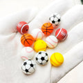 15mm Baby Teething Soft Round Printing Sports Series Silicone Baseball Volleyball Football Beads Baby DIY Accessories