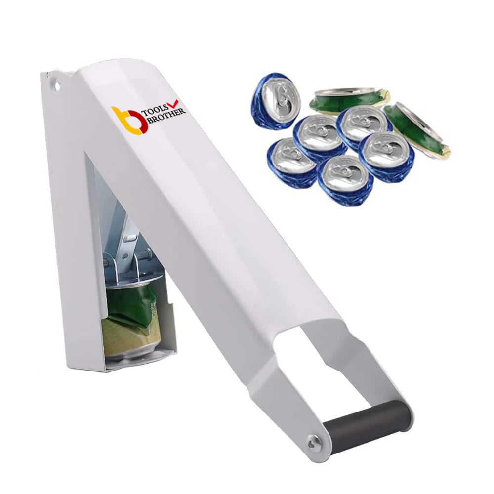 White Heavy Duty Metal Aluminum Wall Mounted Can Compactor Can Crusher for Recycling Professional Can Crusher
