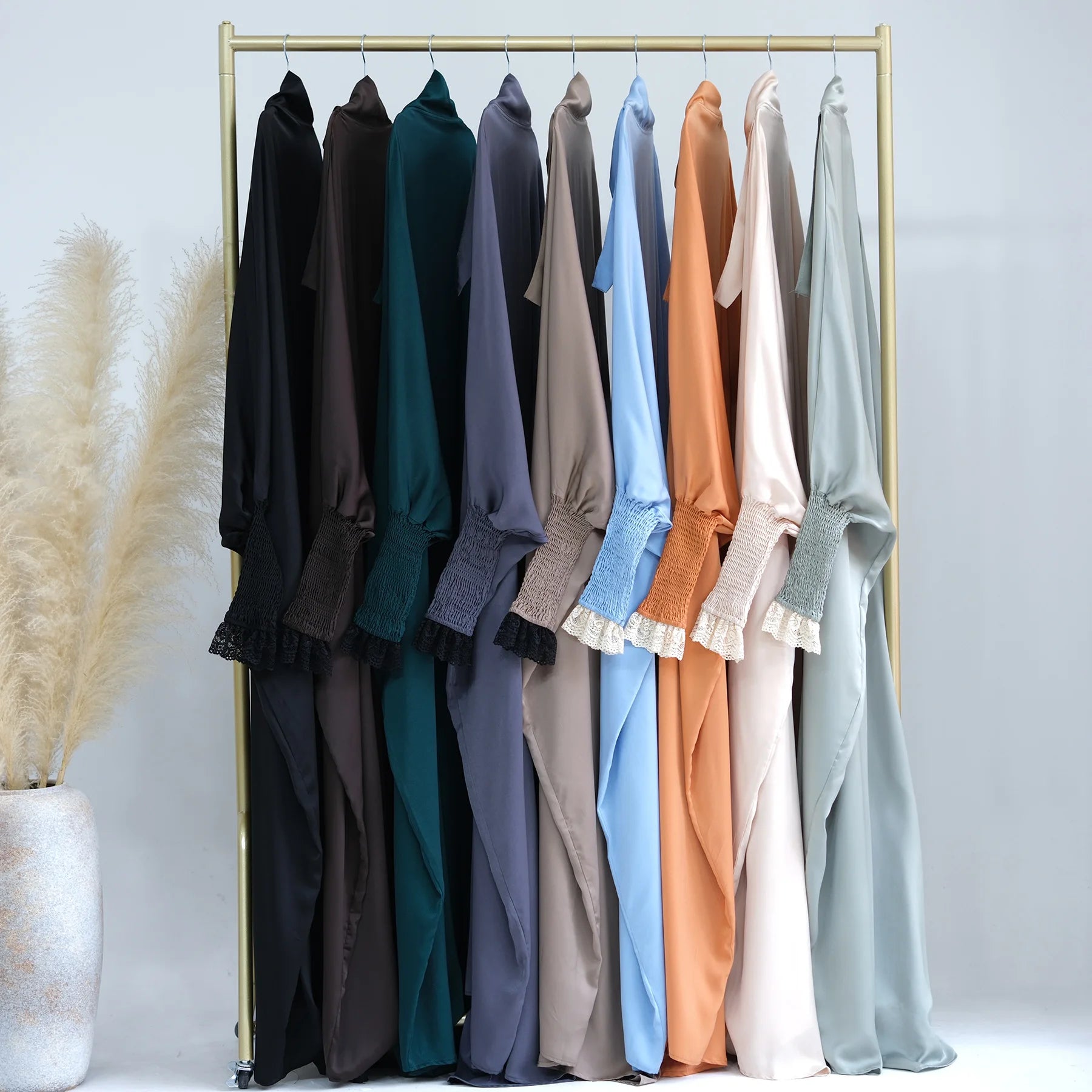 Muslim Women Prayer Jilbab Khimar Niqab Set Islamic Ethnic Eid Remandan Clothing With Heavy Hijab