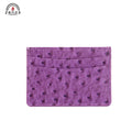 Zenos Slim Ostrich Pattern PU Leather Card Holder Custom Logo Business Style with RFID Protection Printing