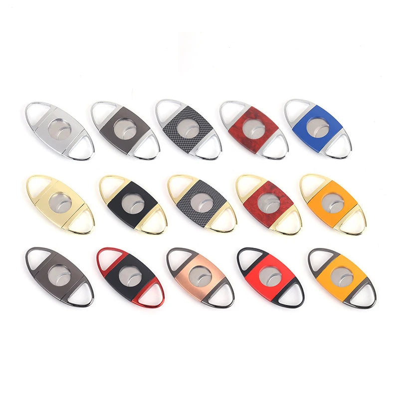 Custom Multicolor Zinc Alloy Cutters Accessories Stainless Steel Carbon Fiber Cigar Cutter