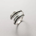 Vintage Silver Jewelry S925 Sterling Silver Feather Style Rings for Women J9944