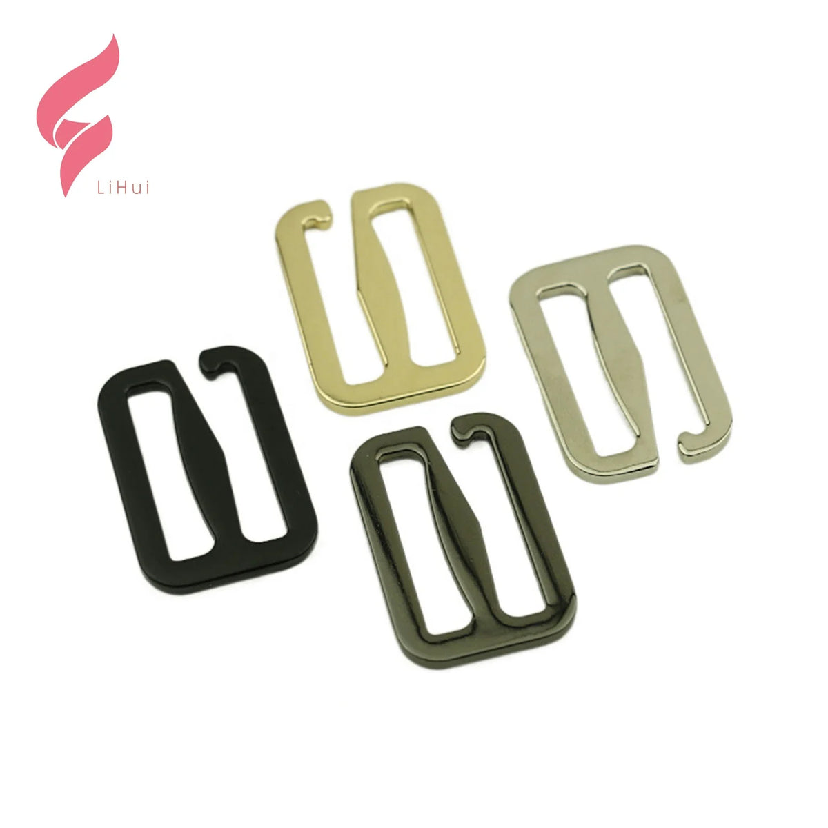 Lihui Hardware Eco-friendly Zinc Ring Strap Buckles for Handbag Accessories Carabiner Metal G Hook