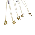 Simple Female Star Zodiac Sign 12 Horoscope Necklace Elegant Woman Tarnish Free Pendants Charm Zodiac Jewelry