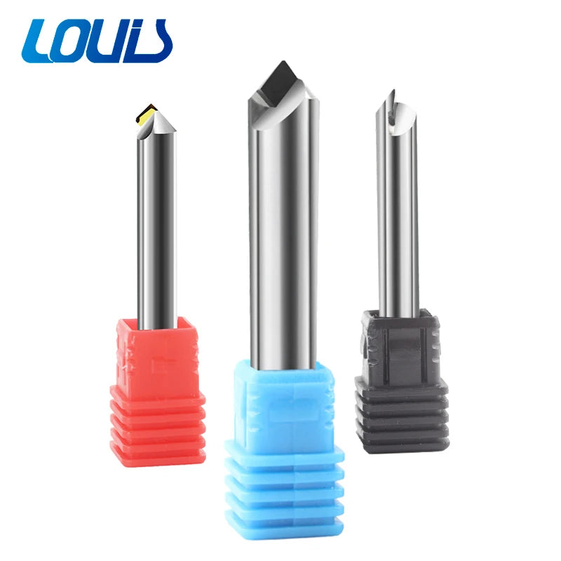 PCD Diamond Milling Cutter Cu-Al Carbon Fiber Ceramic Inserts Graphite 90 Degree Chamfer 4/6/8/10pcd Diamond Cutting Tool OEM