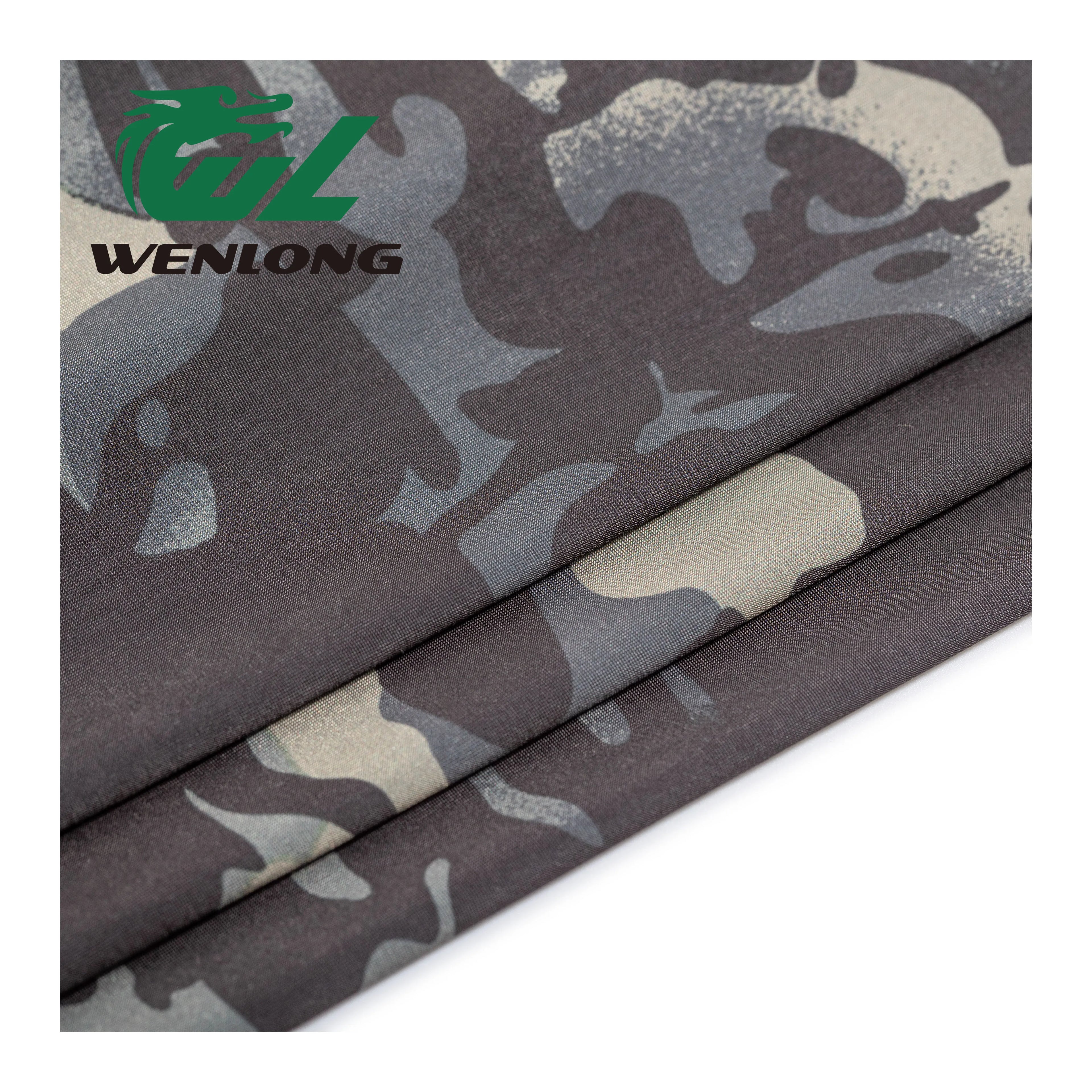 94% Polyester 6% Spandex Digital Printing Knitted Mesh Black CP Camouflage Casual Fabric Outdoor Ice Sleeves Garment Use Girls