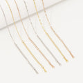 DIY Stainless Steel 18k Gold Plated Chain Adjustable Jewelry Necklace  Accessory