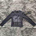 DENIMGUYS New Arrivals Graphic Print Round-neck Long Sleeve T-shirt Women's Spring Autumn Casual Street Slim-fit Top