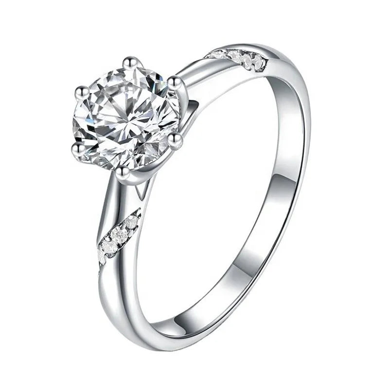 Wholesale Prices Hot Selling Style White Moissanite Diamond 6.5mm 1ct Loose Gemstone Moissanite Fashion Ring in 2023