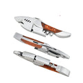 Creative Design Heavy Duty Shark Shaped Wooden Handle Stainless Steel Cork Screw Opener