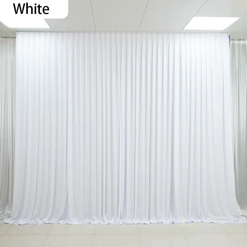 Manufacturer Direct Sales 95D Milk Silk Blackout Stage Curtain for Wedding Party Celebration Can Be Customized
