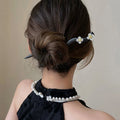 Horquilla De Madera Chinese Style Handmade Wood Hair Pin Hair Sticks Women's Flower Bead Wood Hair Clip