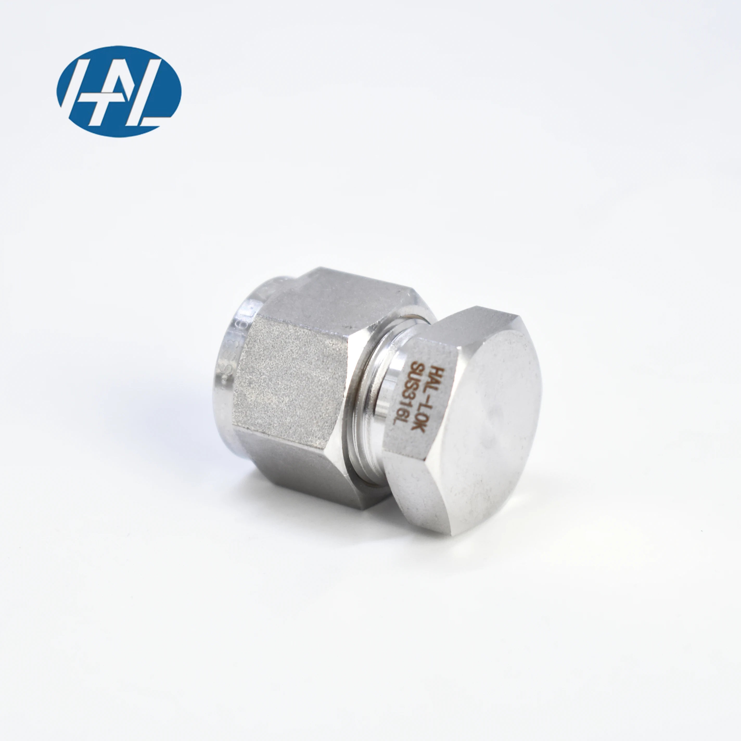 Stainless Steel 316 Forged Tube Cap Compression Fitting Instrumentation Polished Surface 3000psi Working Pressure