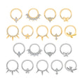 Full Stainless Steel Gold Silver Plated Septum Nose Ring Spike Butterfly Nose Piercing Jewelry