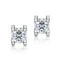 Exquisite Design Lady Moissanite Earrings 925 Sterling Silver Stud