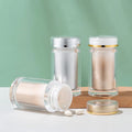 Top Grade 100CC Double Deck Acrylic Bottle Health Care Capsule PS Transparent Pill Container Screw Cap Medicine Storage Cylinder