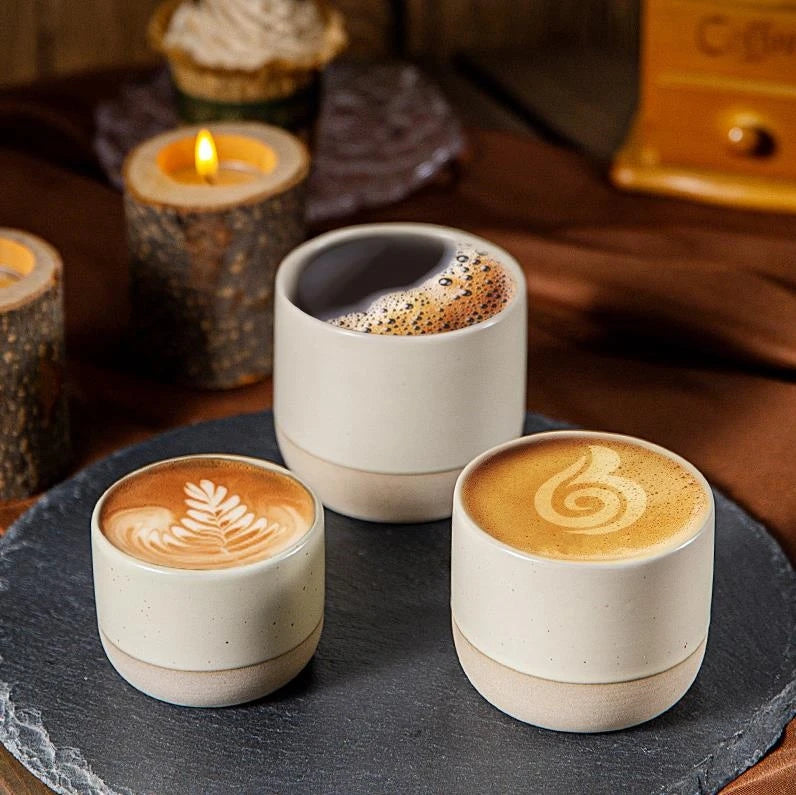90ml 150ml 220ml Customized Logo Drinking Coffee Mug Matte Ceramic Kung Fu Tea Cups No Handle Clay Espresso Coffee Cup