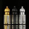 CJ-UV Printing Wholesales Customized Logo 3ml 6ml 12ml Attar Octagonal Perfume Oud  Glass Oil Bottle