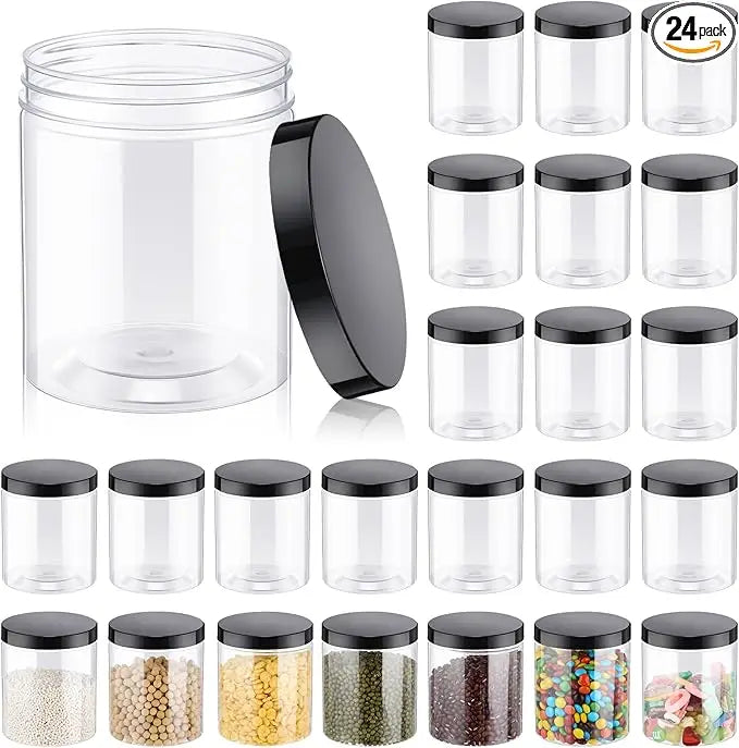 Wholesale 50ml-1000ml BPA-free Sealed Refillable Transparent Middle Size Cosmetic Skin Care & Loose Powder Storage Containers