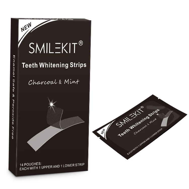 Advanced Hot Non-peroxide 28pcs Teeth Whitening Strips Coconut Charcoal Whitening Strips