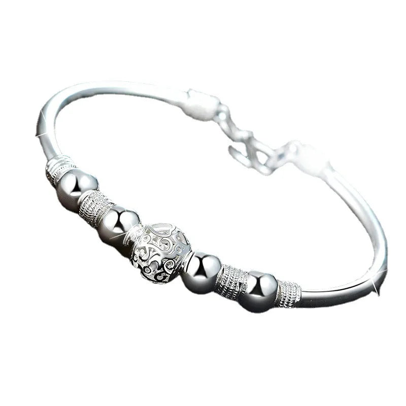 3 Style New Silver Plated Lucky Charm Bracelet Cuff Bracelets for Women Bangles Fashion Jewelry