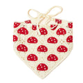 Q&Y Wholesale Custom  Knitted Head Wraps Cottagecore Cute Mushroom Floral Pattern Triangle Headband Boho Crochet Bandanas Women