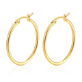 Hot-selling Earrings for Women Versatile Fashion Exaggerated Large Circle Plain Hoop Stainless Steel Jewelry Earrings