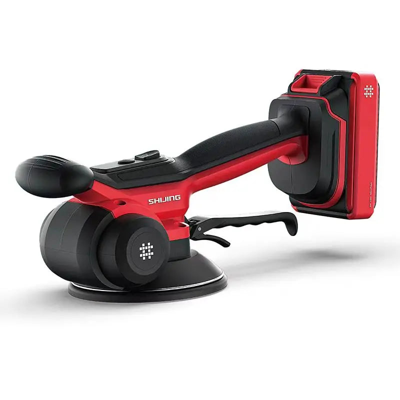 Shijing9393 Tile Vibration with Electric Vacuum Suction Cup21V Hand-held Tile Vibrant6 Speed Adjustable Tile Leveling Machine