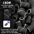 100Pcs Aluminum Oxide Nail Sanding Bands 80/120/180/240 Grit Disposable Electric Nail Drill Manicure Pedicure Salon Supplies