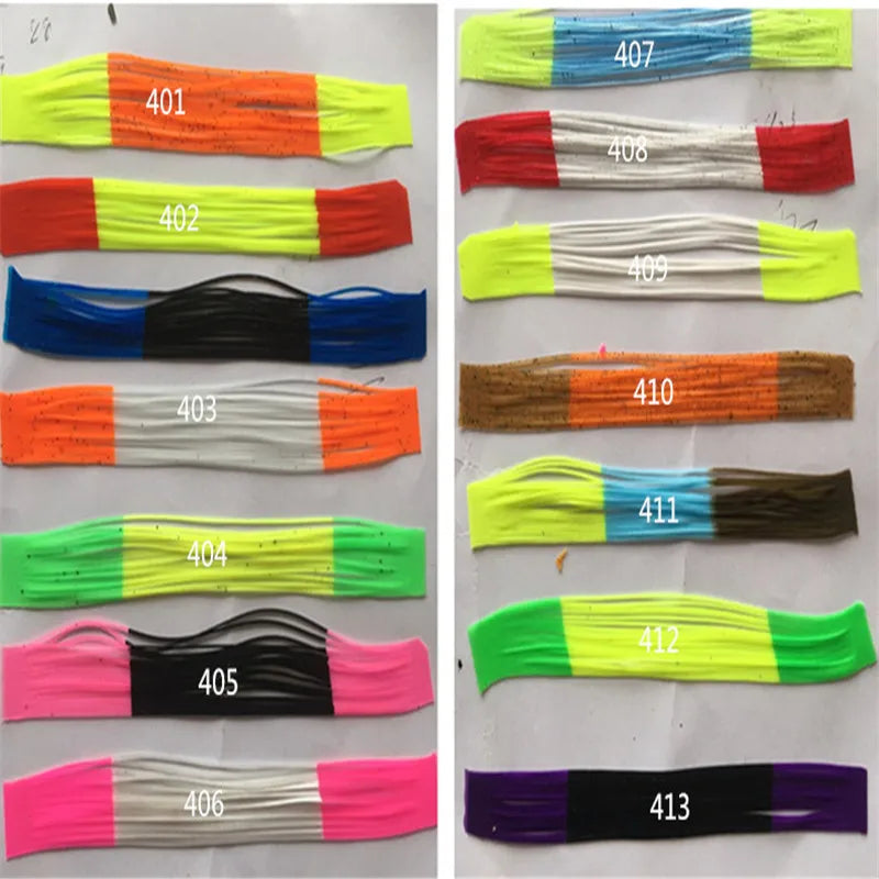 In Stock Strands Silicone Skirt/silicone Jig Skirts Diy Rubber Fishing Jig Lures