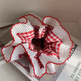 Hot Sale Lace Four-layer Scrunchies for Women Luxury Hold Hair Plaid Pattern Women Hair Ties
