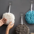 Quick Dry Soft Absorbent Chenille Towels Woven Microfiber Hand Towels for Kitchen and Bathroom Cleaning Hanging Loop Cloths