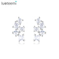 LUOTEEMI Stud Diamond Earing Woman Holiday Fashion Zircon Cute Small Simple Korean Female Trending Earring
