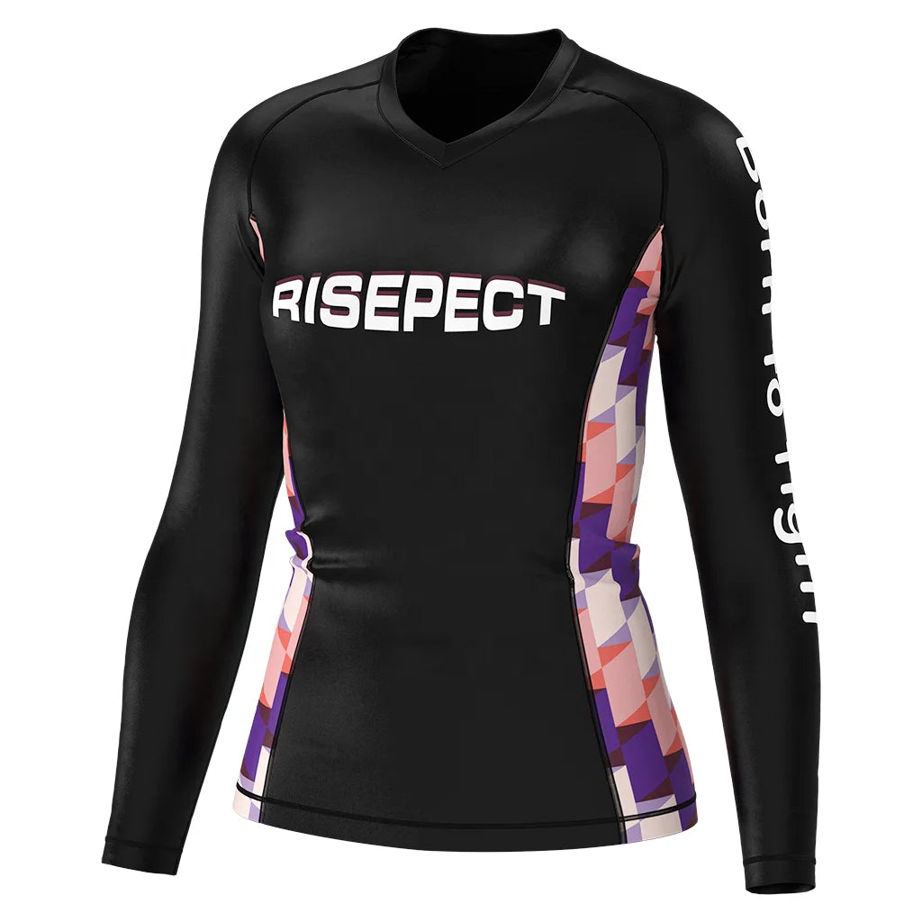 Mma Bjj Grappling Swimwear Compression Shirt for Women  Rashguard