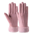 Women Gloves Autumn Winter Cute Furry Warm Mitts Full Finger Mittens Women Outdoor Sport Female Gloves Screen
