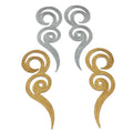 Clouds Gold and Sil Color Appliques Sticker Iron-on Embroidery Hot Press With Glue Diy Stage Clothing Dress Garment Patches