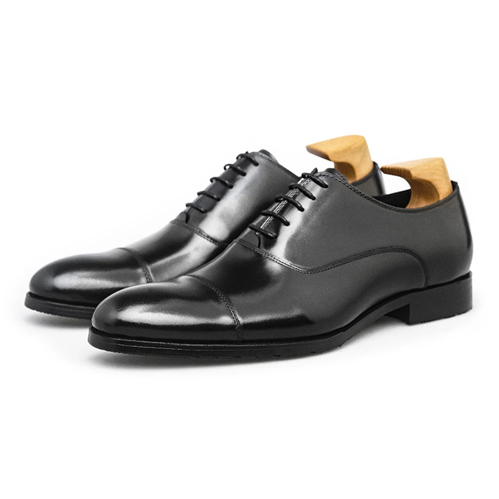 Hot Sale Classic Men's Genuine Leather Dress Shoes Wedding Casual Office Business Shoes Top Grade Cowhide Formal Shoes