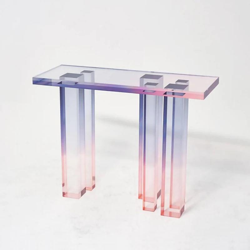 Custom Modern Acrylic Gradual Change Side Table Living Room Furniture Corridor Entry Control Table