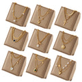 Waterproof Non Tarnish Three Layer Titanium Steel 18K Gold Pvd Plated Cross Heart Pendant Layered Necklace Stainless Steel