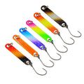 WEIHE 2g 4cm 6colors Metal Spoon Lure Fishing Bait Double Sides PaintingColorful Spoon Bait Copper Metal Fishing Lure for Trout