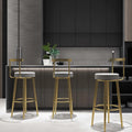 Metal Gold Stool Chair bar Kitchen Counter Chair Velvet bar Stools Nordic Minimalist Iron bar Chair