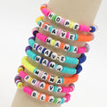 Wholesale Colorful  Simple Bohemian 6 mm Soft Clay Acrylic Bracelet Bangle